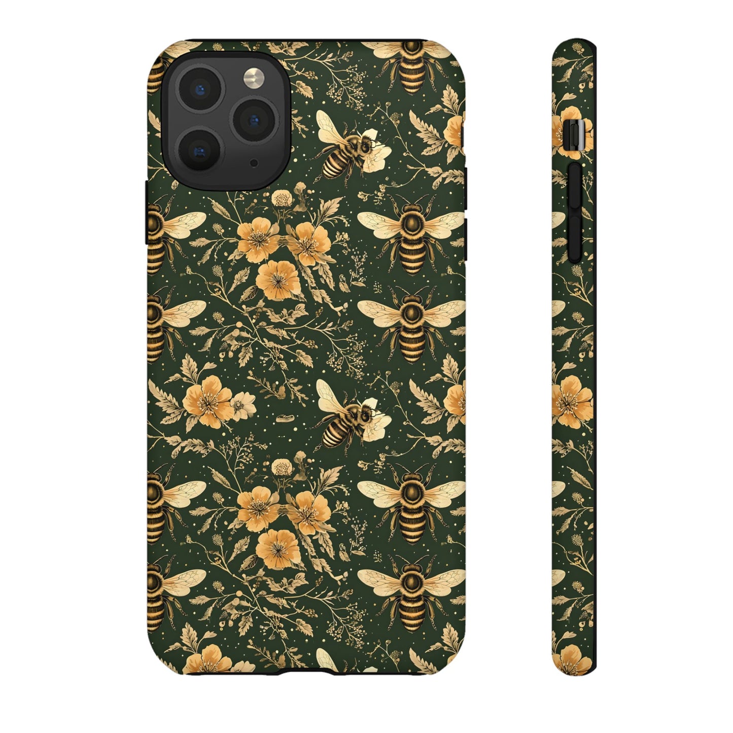 Nature-Inspired Phone Case, Tough Cases for Nature Lovers, Floral Bee Design, Eco-Friendly Gift, Summer Vibes, Trendy Phone Accessory,