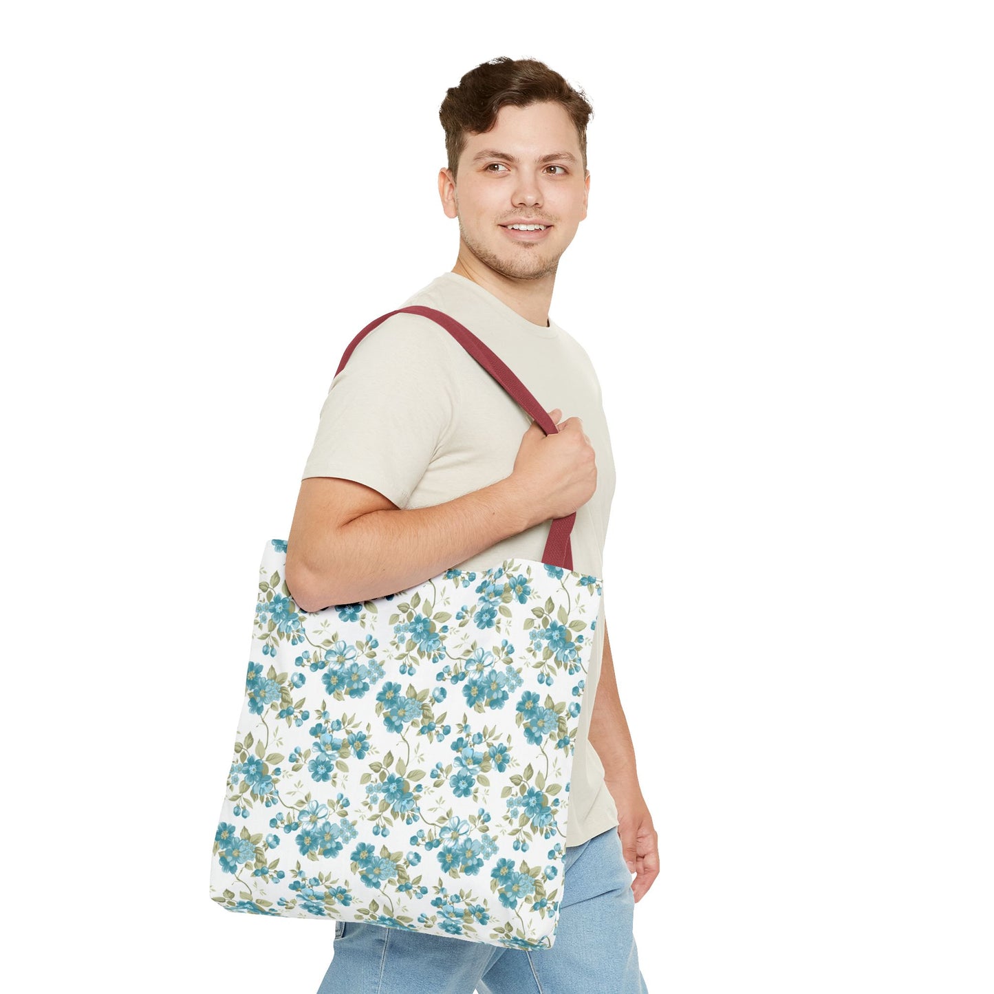 Floral Design Tote Bag | Reusable Shopping Bag, Beach Tote, Eco-Friendly Bag, Gift for Her, Travel Organizer