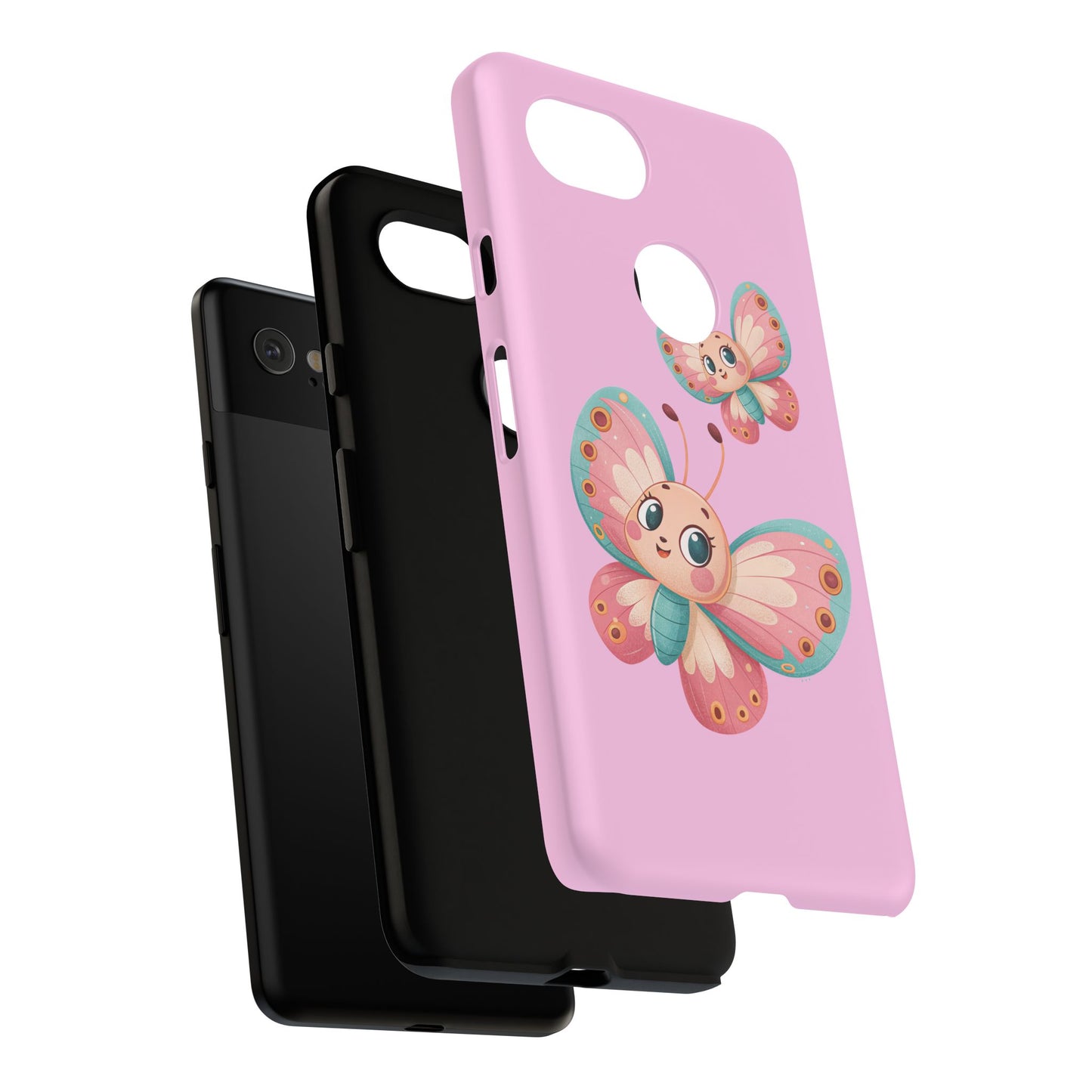 Cute Butterfly Phone Case, Tough Phone Cover, Girly Phone Accessory, Unique Gift for Her, Kids Phone Case, Floral Design Case
