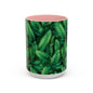 Tropical Leaf Coffee Mug - Green Botanical Drinkware, Ideal Gift for Nature Lovers, Home Decor, Tropical Theme, Eco-Friendly Beverage