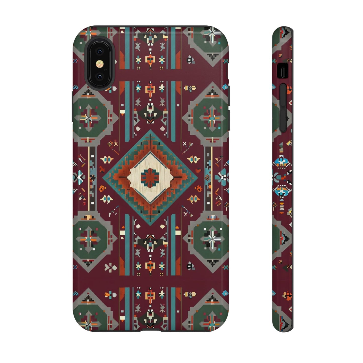 Tribal Pattern Phone Case - Boho Chic, Tough Durable Cover, Stylish Tech Accessory, Gift for Him/Her, Festival Essentials