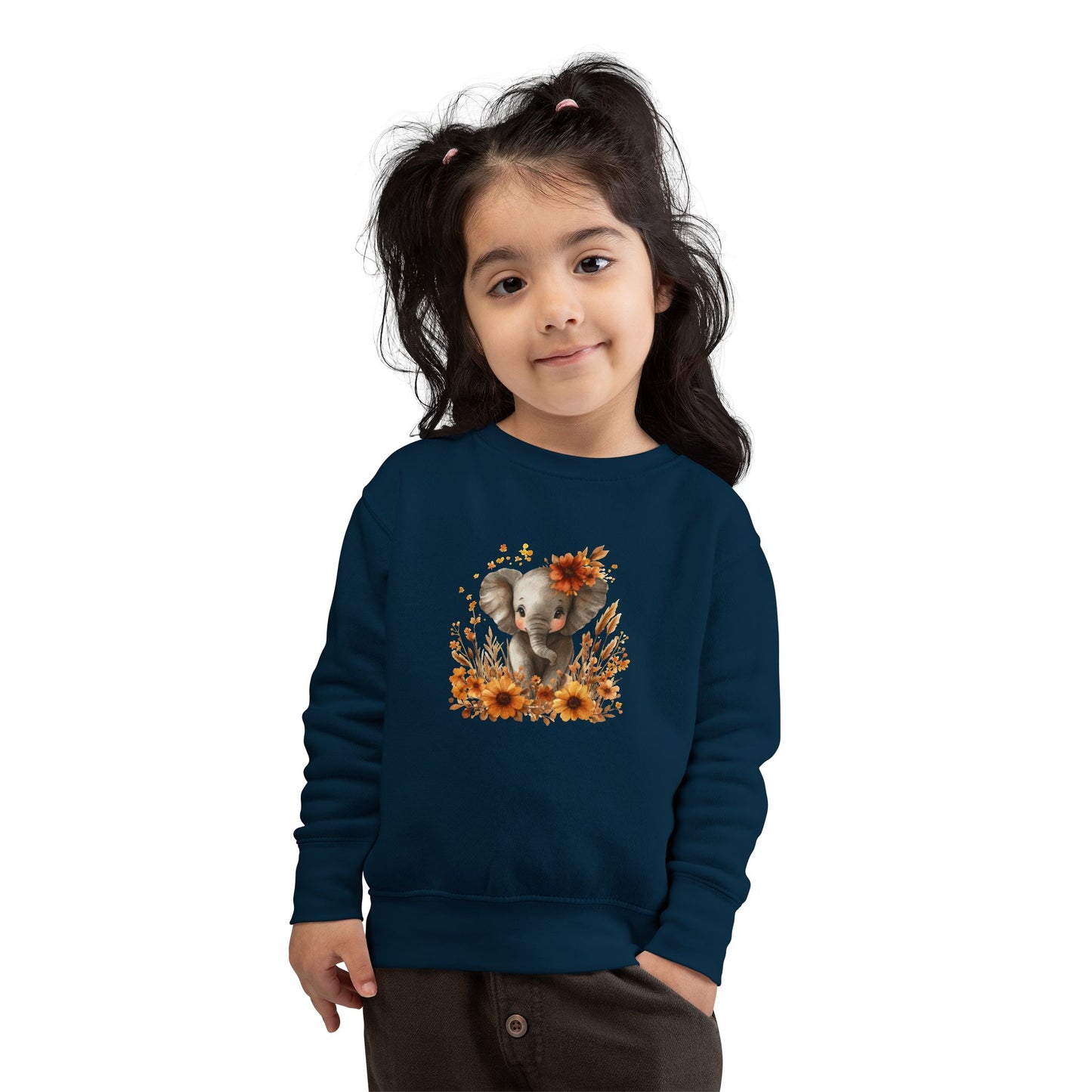 Adorable Elephant Toddler Sweatshirt - Cute Kids Apparel, Gift for Birthday, Baby Shower, Fall Fashion, Cozy Everyday Wear