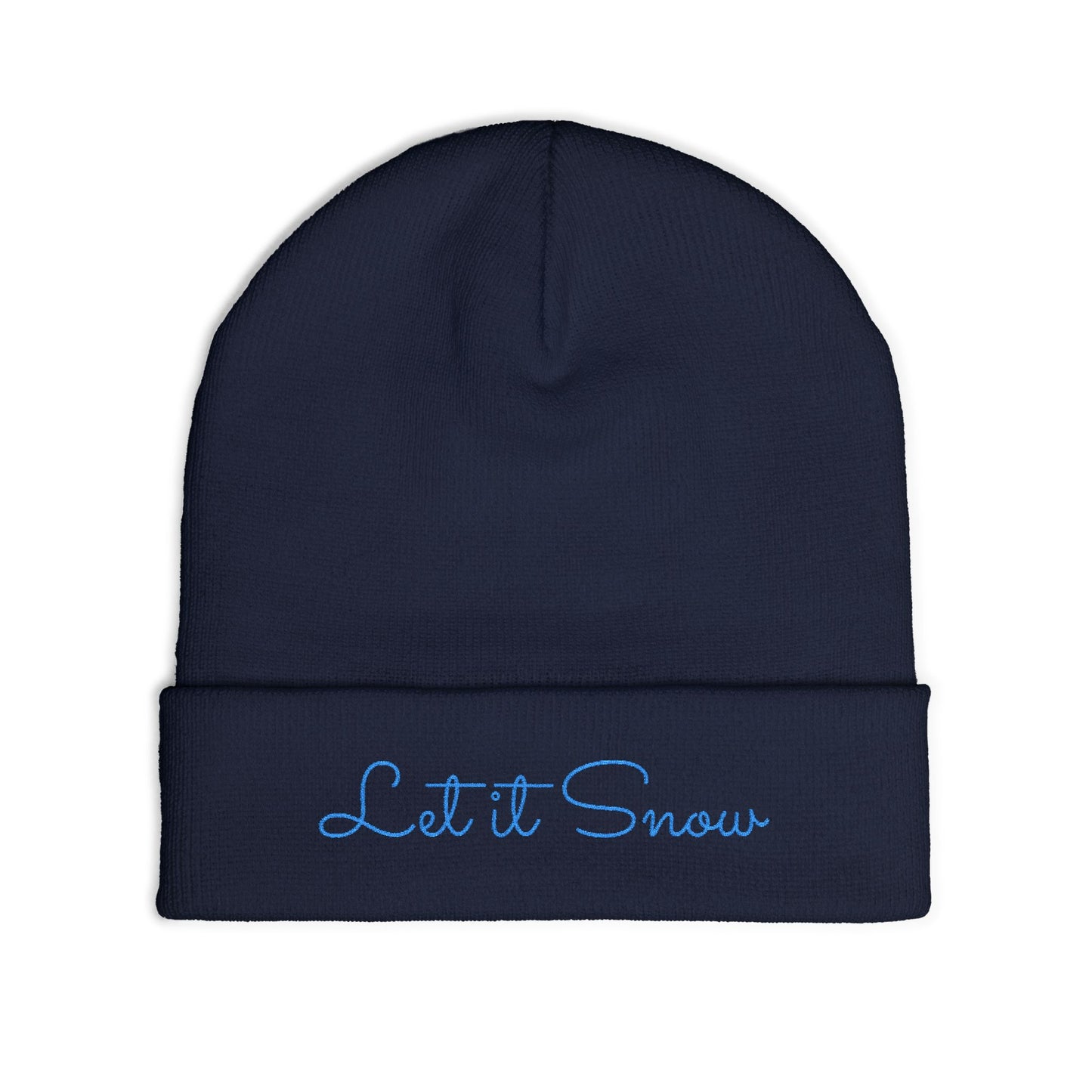 Cozy Embroidered Knit Beanie - Perfect for Winter, Christmas, Snow Lovers, Gift for Him/Her, Unisex Winter Accessory