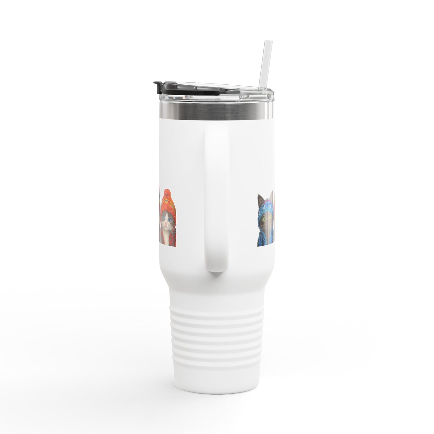 Cat-Themed Insulated Travel Mug, Perfect for Coffee Lovers, Gifts for Cat Owners, Travel Accessories, Cute Cat Lovers Gift, 40oz Mug