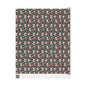 Christmas Wrapping Paper Roll — Cute Santa & Reindeer Pattern, Holiday Gift Wrap