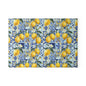 Lemon Tile Glass Cutting Board – Mediterranean Citrus Kitchen Decor