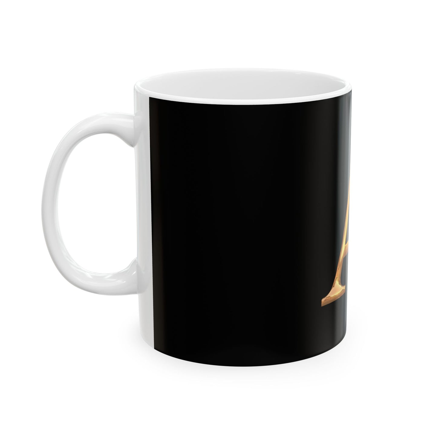 Elegant Personalized Ceramic Mug with Initial, Custom Coffee Cup, Unique Gift for Her, Stylish Kitchen Decor, Monogrammed Drinkware