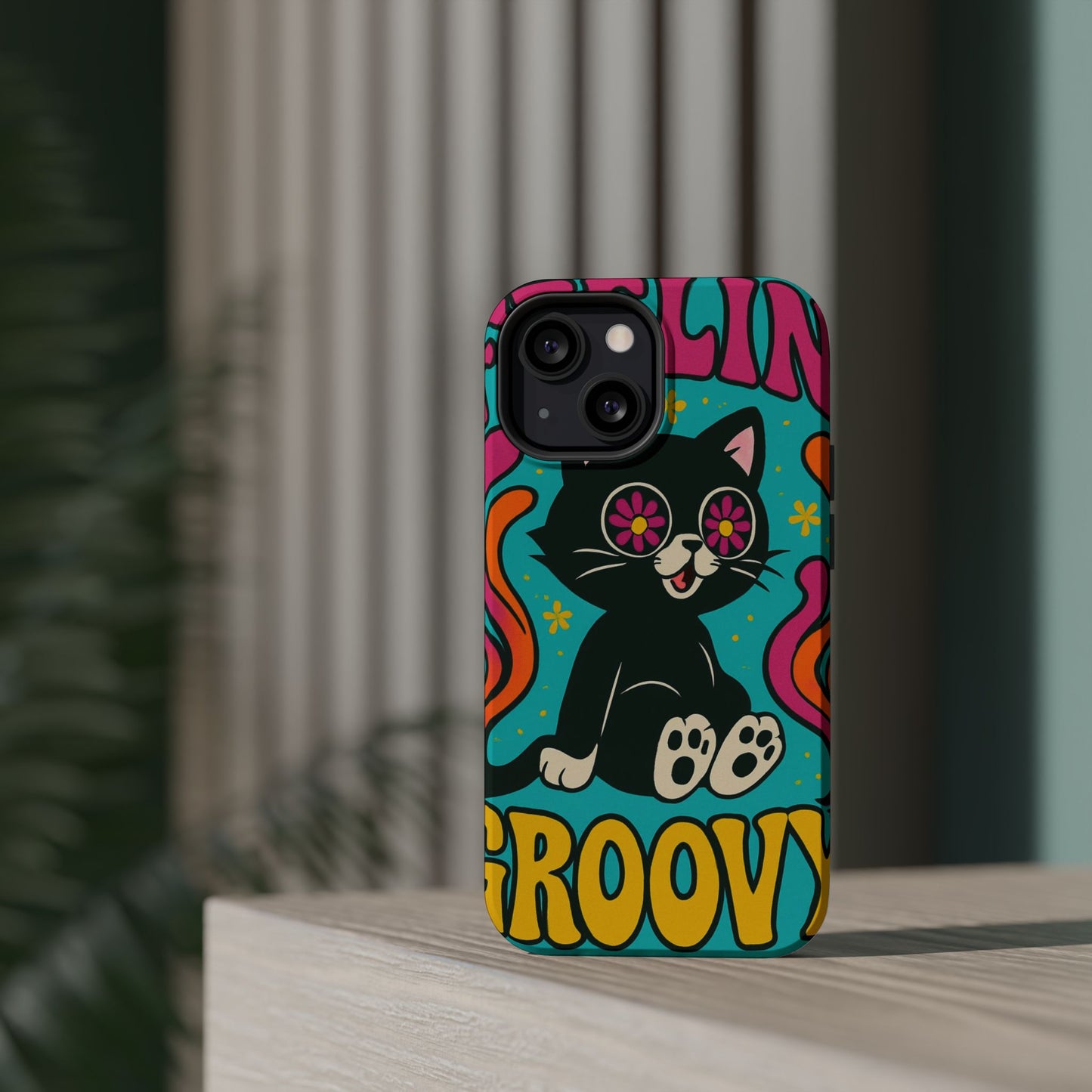 Groovy Cat Magnetic Impact-Resistant Phone Case