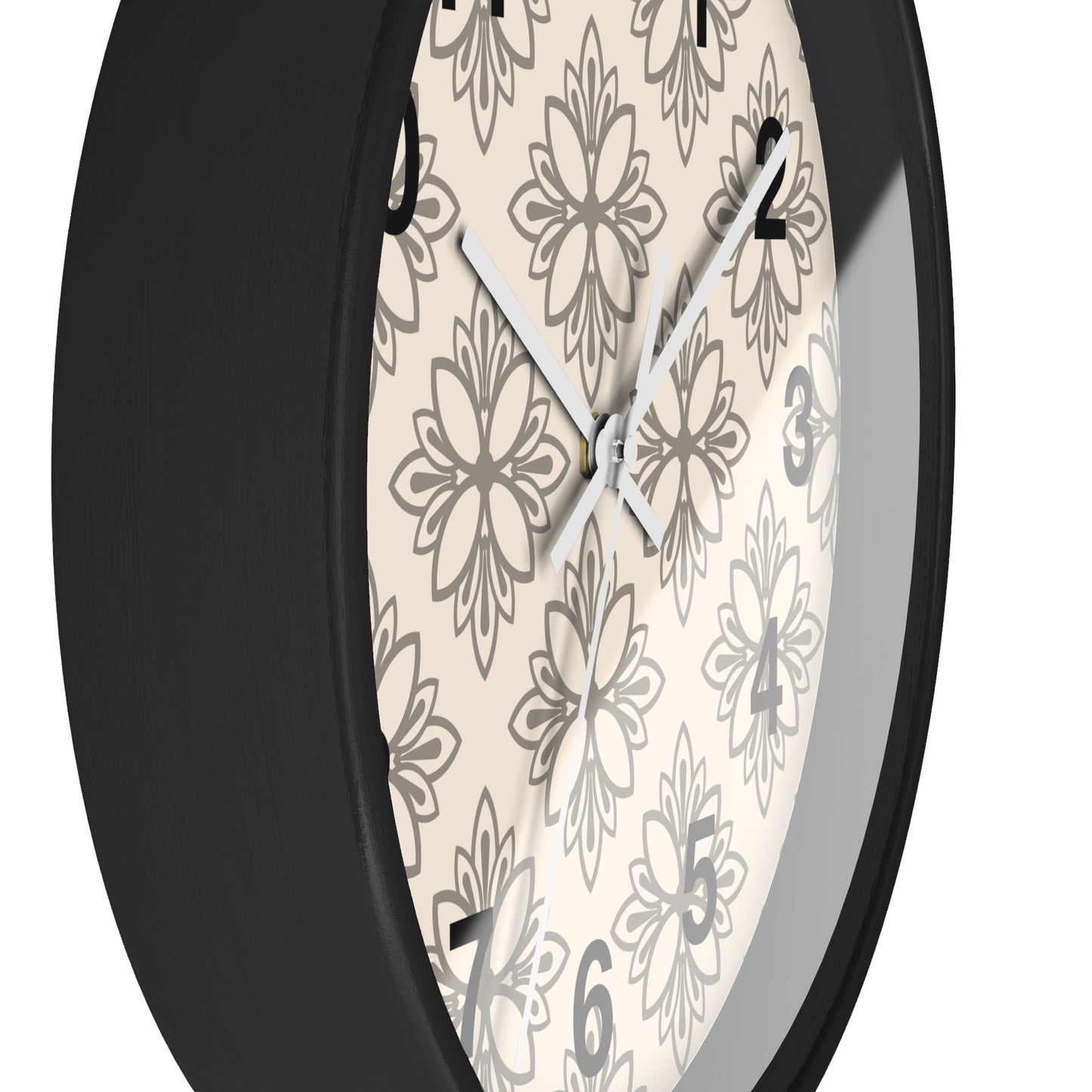 Elegant Floral Wall Clock - Home Decor, Modern Timepiece, Gift for Her, Office Decor, Living Room Accent