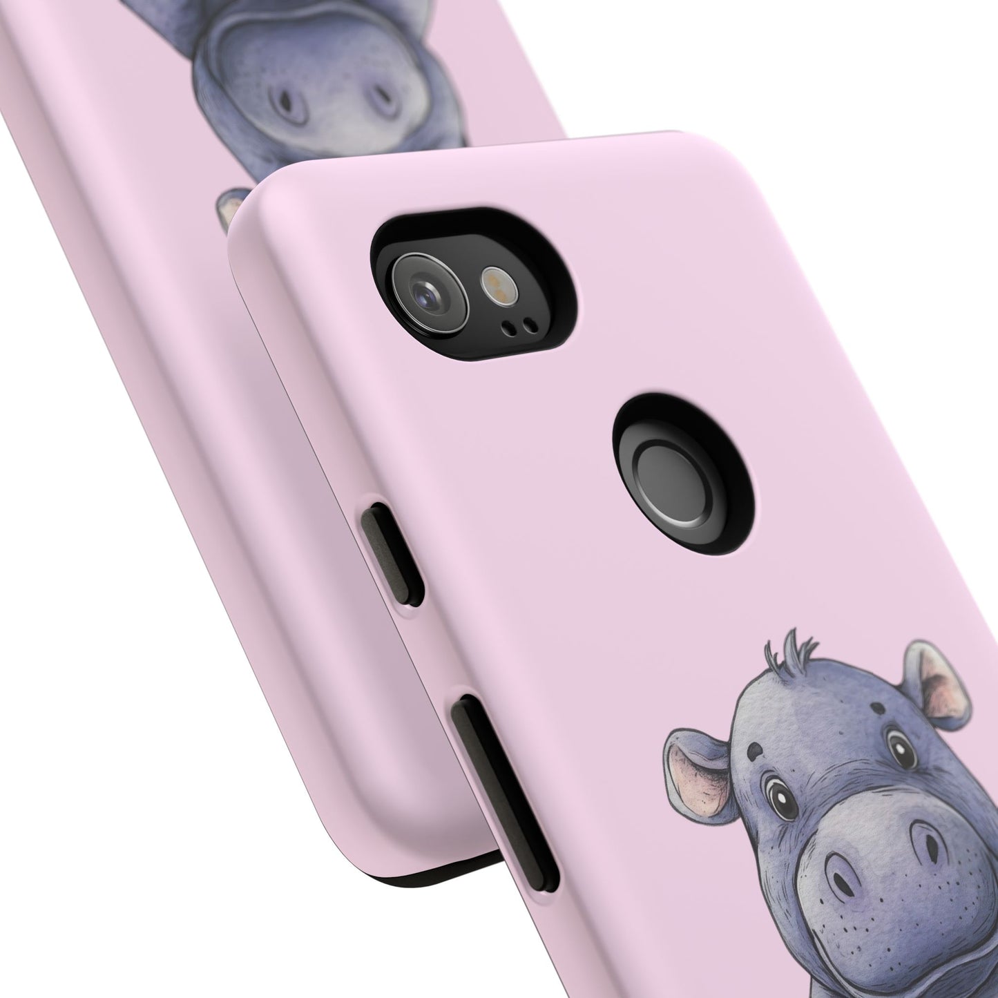 Cute Hippo Phone Case - Tough Cases, Animal Phone Cover, Kawaii Accessories, Gifts for Kids, Unique Tech Gear