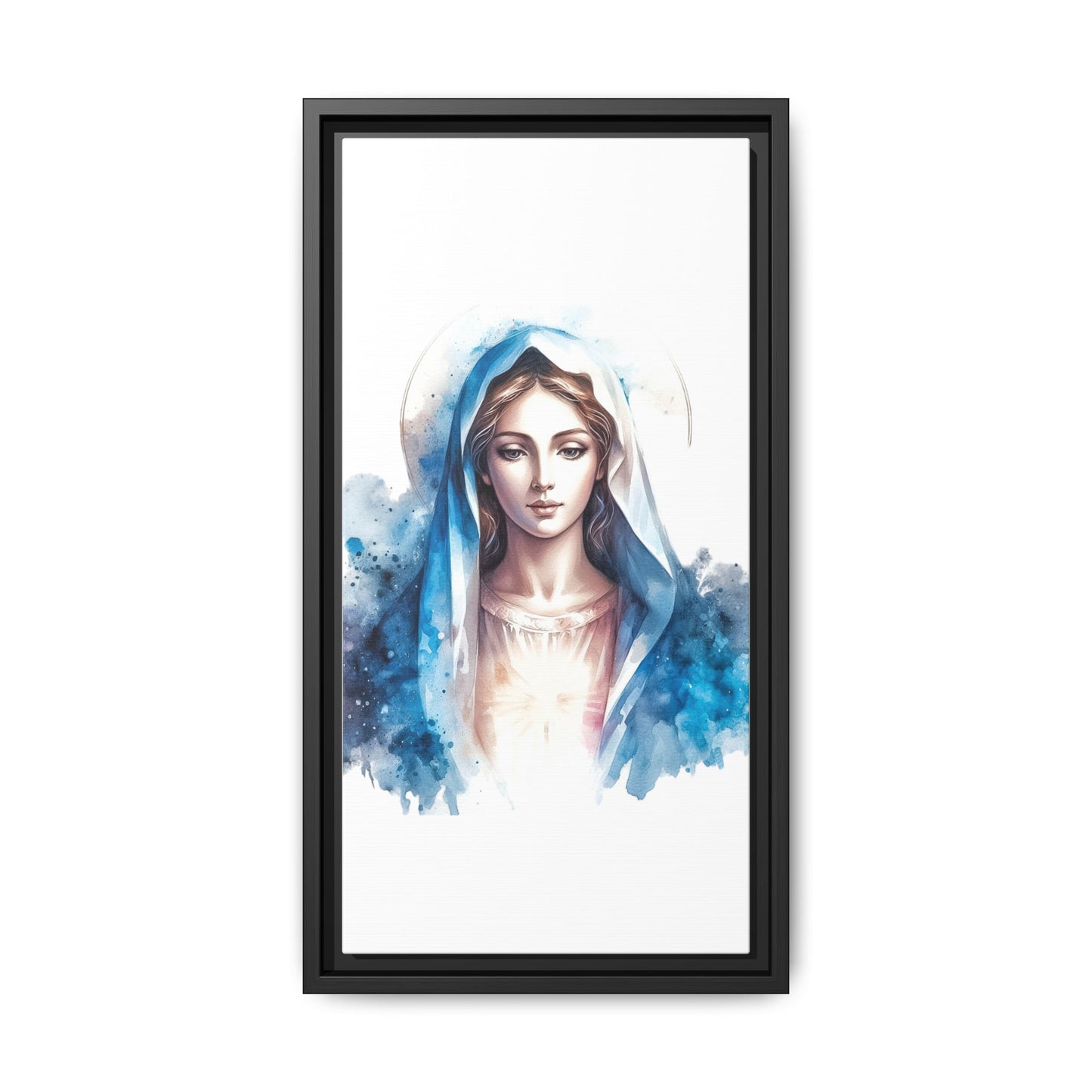 Framed Canvas Art Print, Spiritual Decor, Religious Artwork, Wall Decor, Gift for Faith, Elegant Home Decoration
