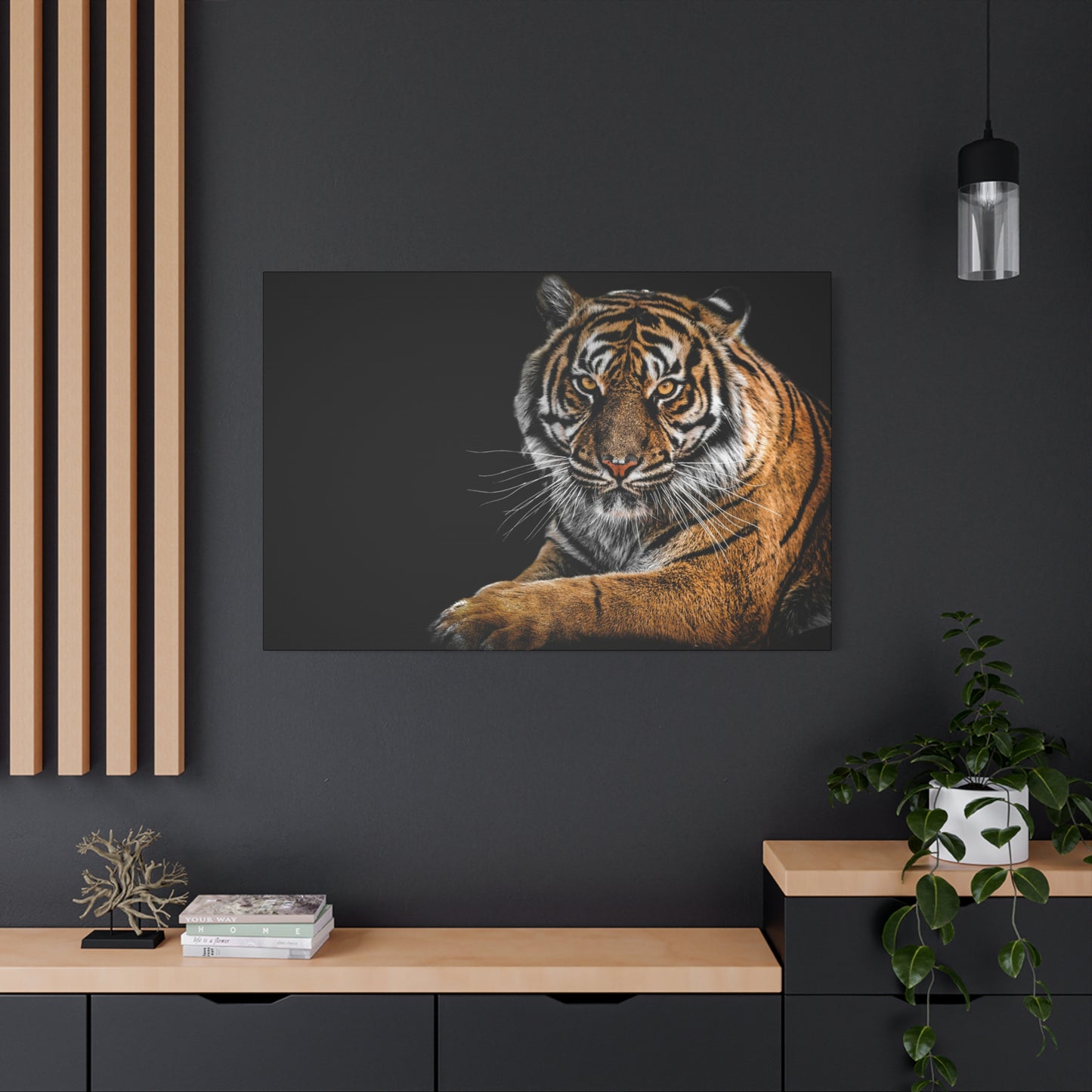 Majestic Tiger Canvas Art, Perfect for Animal Lovers, Home Decor, Gift for Wildlife Enthusiasts, Modern Wall Art, 1.25" Depth