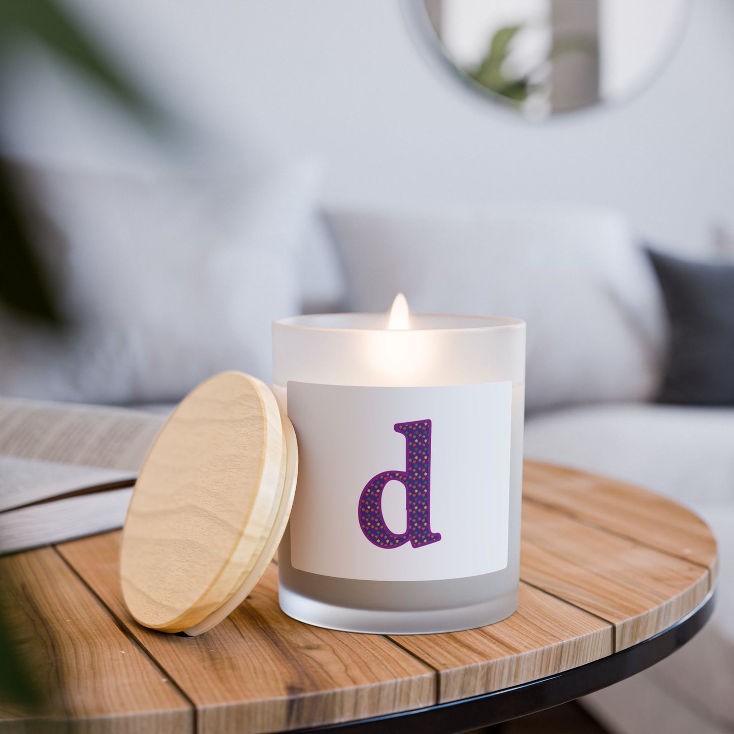 Personalized Frosted Glass Candle, 11oz| Custom Scented Candle | Home Decor | Gift for Her | Relaxation | Candle Gift | Unique Decor