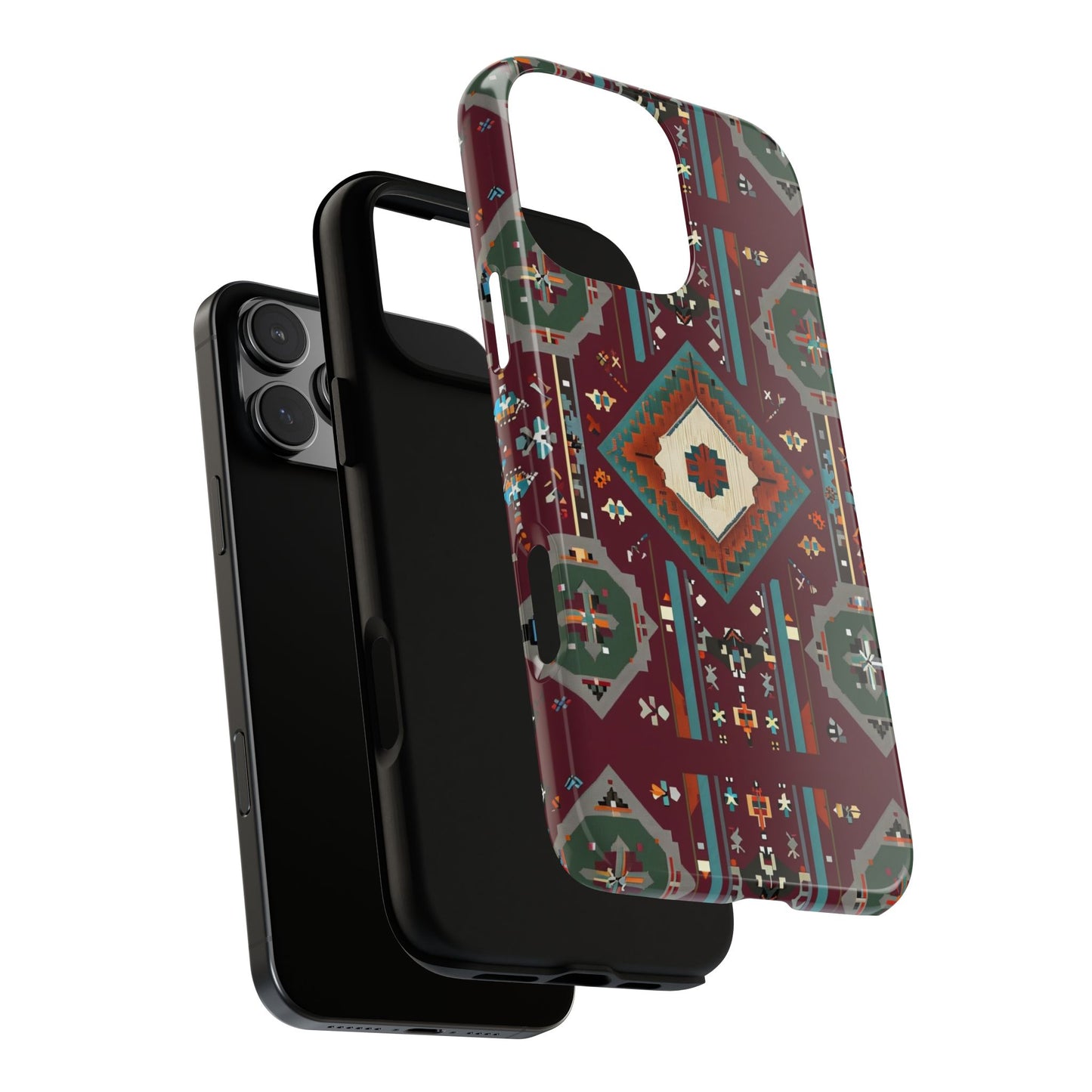 Tribal Pattern Phone Case - Boho Chic, Tough Durable Cover, Stylish Tech Accessory, Gift for Him/Her, Festival Essentials