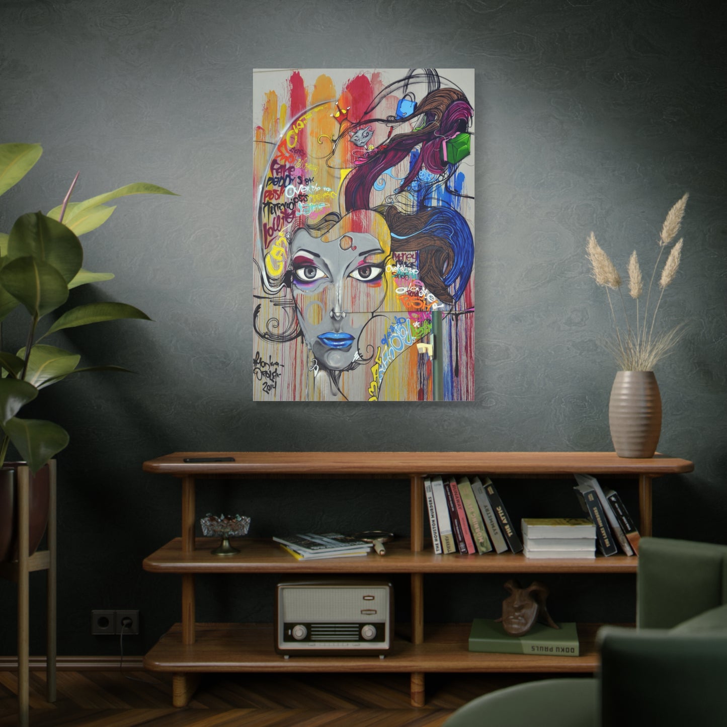 Colorful Graffiti Portrait Canvas