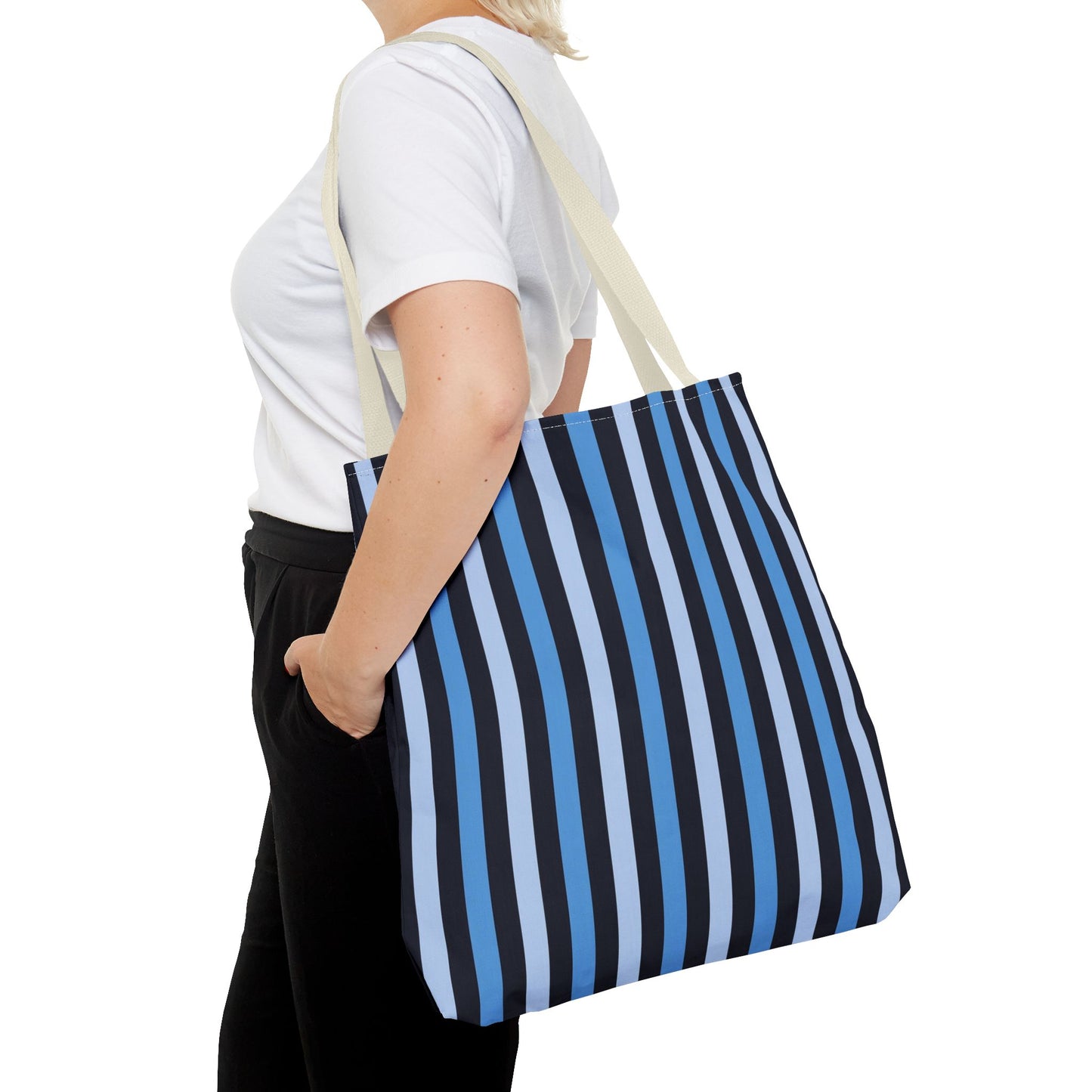 Stylish Striped Tote Bag, Beach Bag, Shopping Tote, Everyday Carryall, Reusable Grocery Bag, Gift for Her