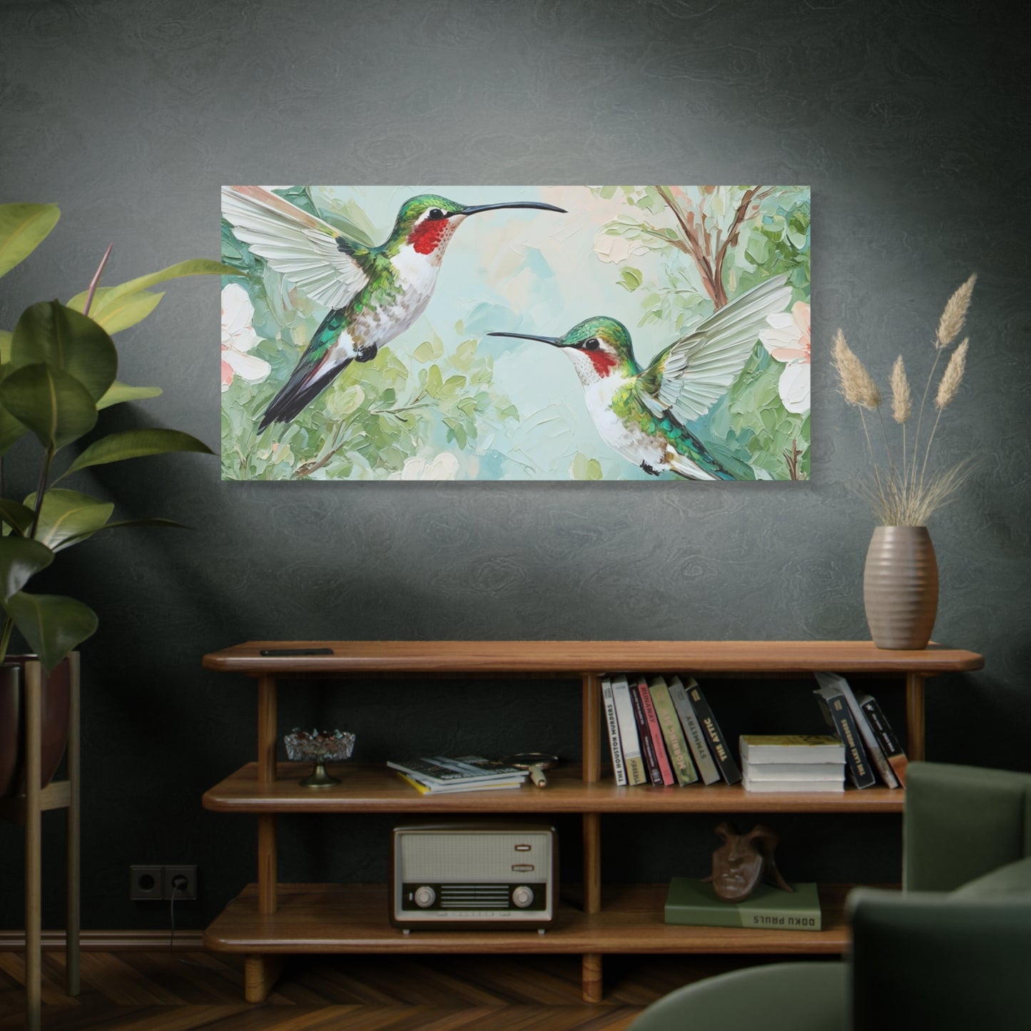 Hummingbird Canvas Wall Art — Stretched Matte Nature Print