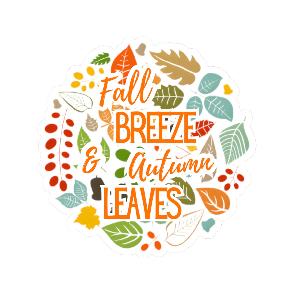 Autumn Leaves Kiss-Cut Stickers, Fall Vibe Decor, Seasonal Laptop Decor, Nature-Themed Gifts, Car Stickers