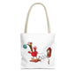 Quirky Cartoon Tote Bag, Funny Gift, Bird Lover's Bag, Everyday Use, Shopping