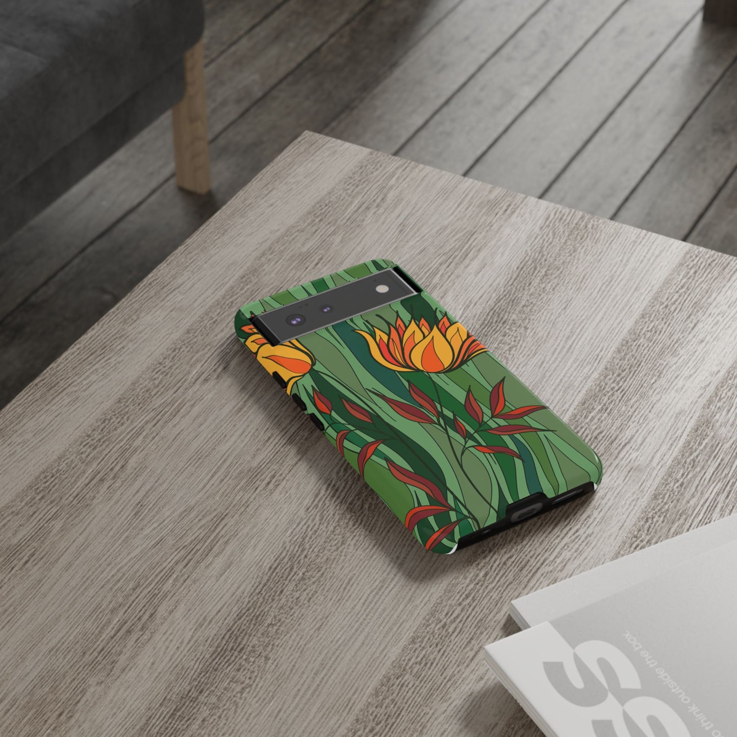 Vibrant Floral Phone Case, Nature-Inspired Tough Case, Eco-Friendly Cover, Unique Gift for Nature Lovers, Spring Decor