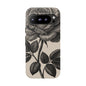Black Rose Phone Case, Tough Cases with Floral Design, Elegant Tech Accessory, Gift for Flower Lovers, Stylish Protection