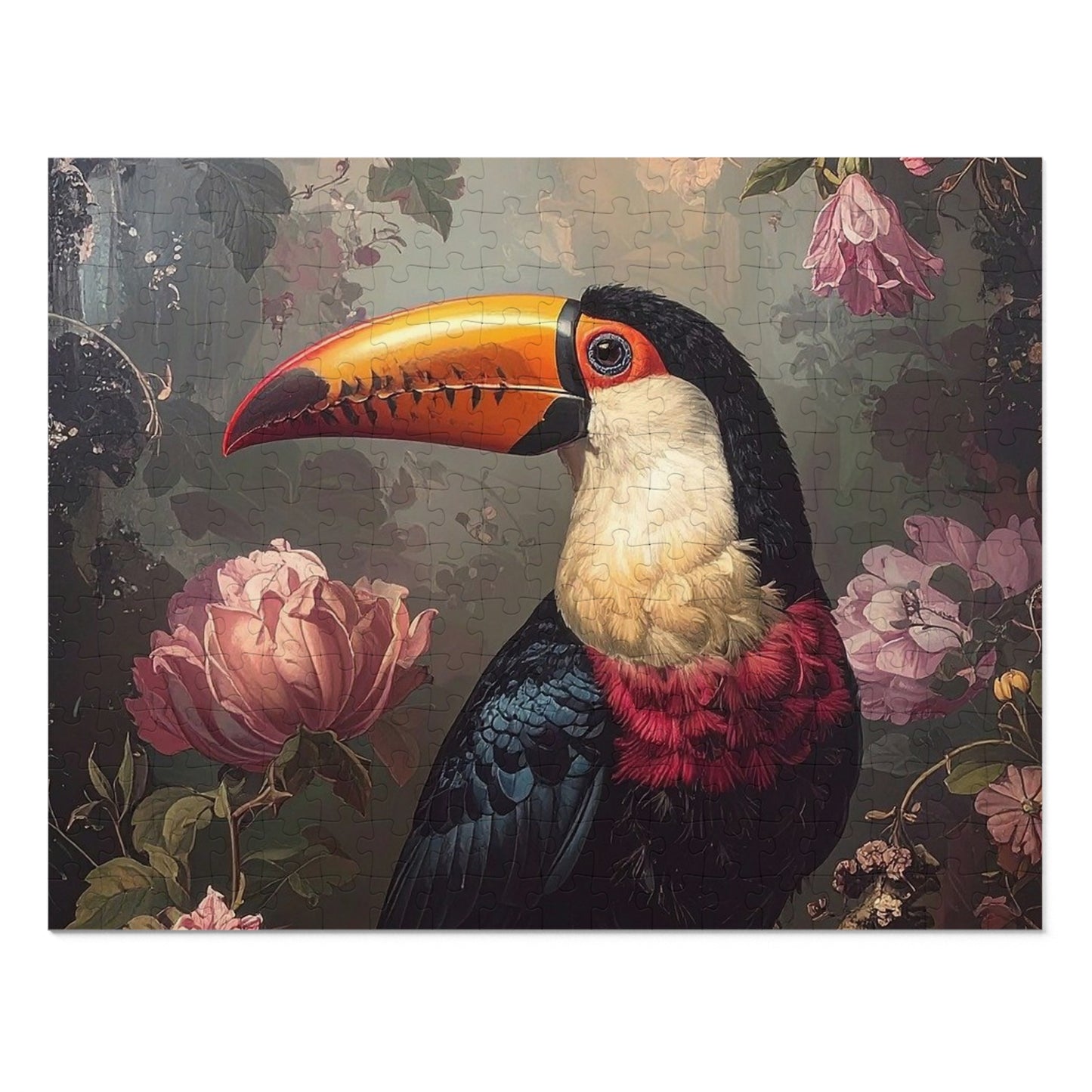 Vibrant Toucan Jigsaw Puzzle with Tin - Bird Lovers Gift, Home Decor, Family Activity, Tropical Art, Unique Presents