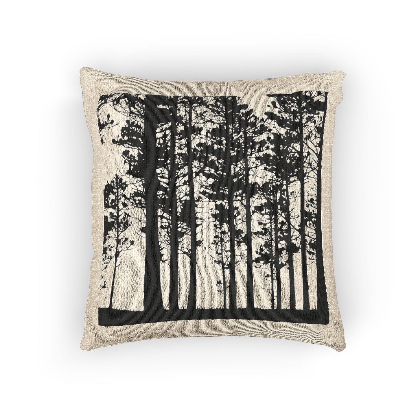 Nature-Inspired Woven Pillow, Cozy Home Decor, Forest Theme Cushion, Boho Accent Pillow, Rustic Living Room Accessory