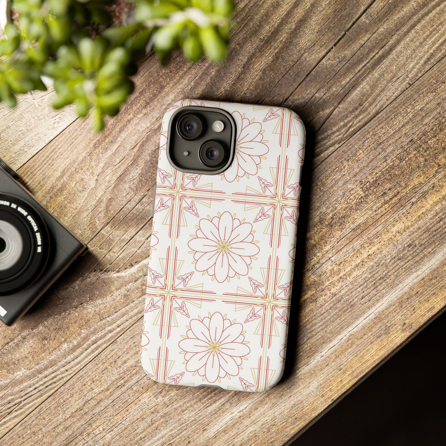Floral Pattern Phone Case - Stylish Tough Case, Flower Design, Cute Mobile Cover, Phone Accessory, Gift for Her, Spring Style