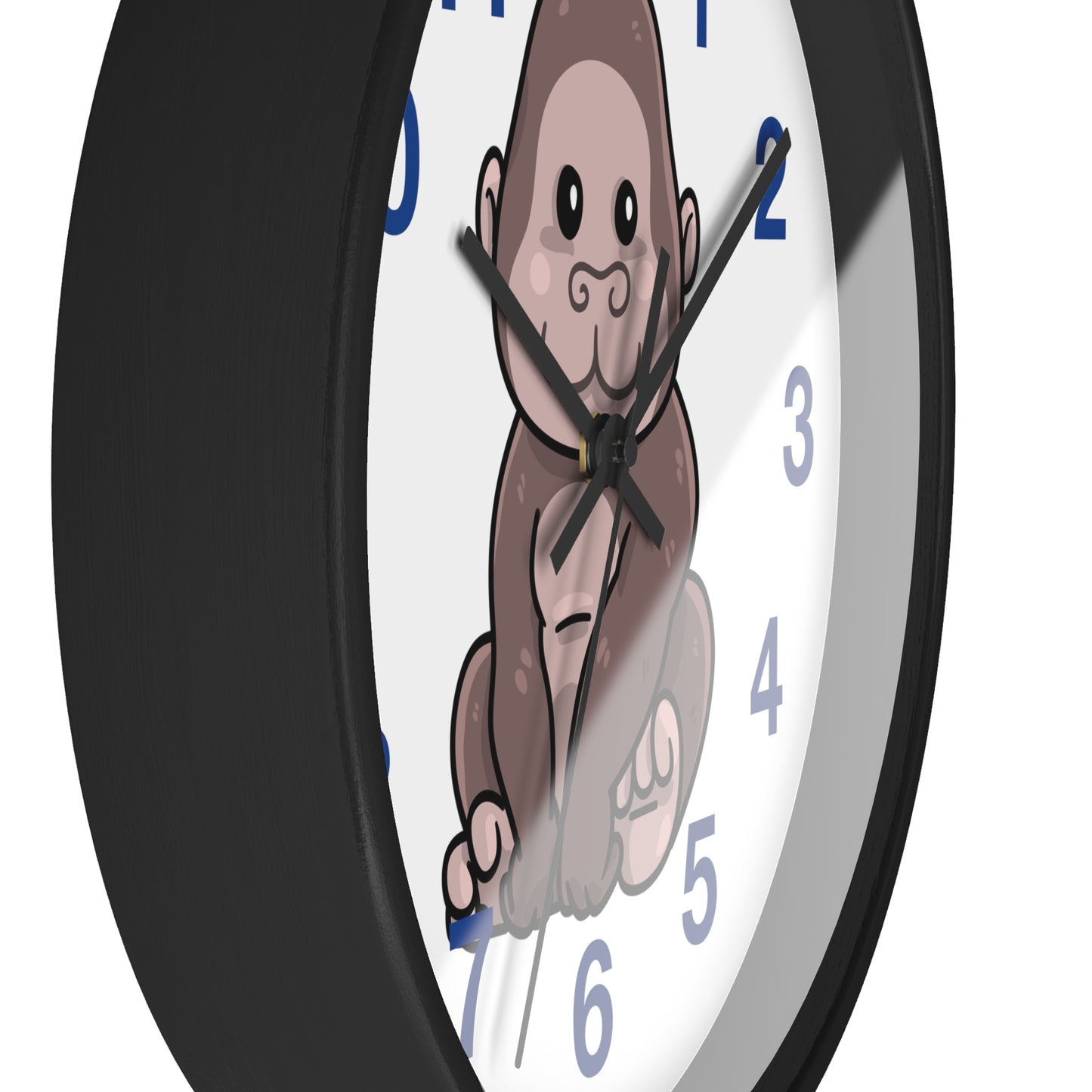 Cute Gorilla Wall Clock - Kid's Room Decor, Playroom Wall Art