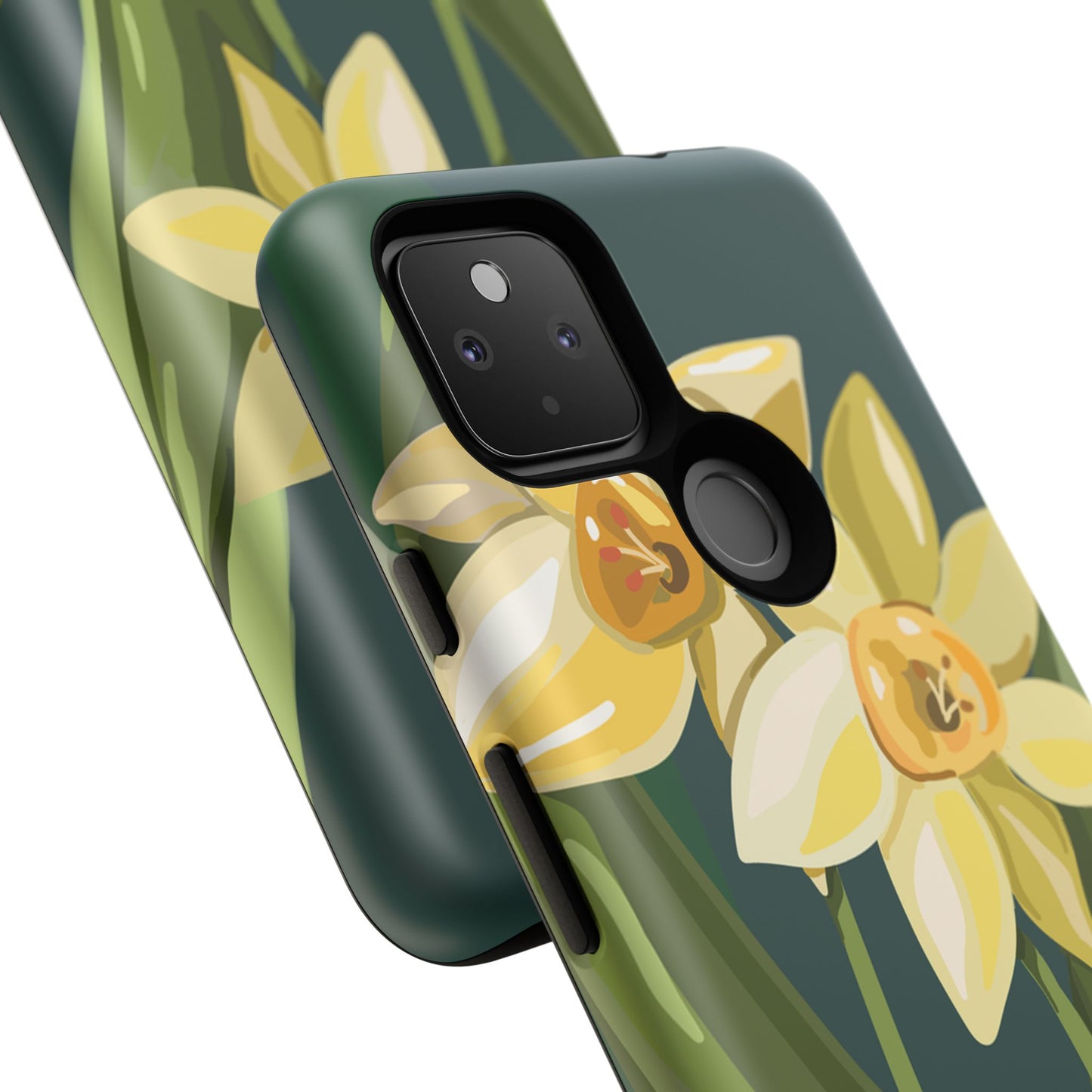 Floral Phone Case - Yellow Daffodil Design, Tough Phone Cover, Spring Decor, Floral Gift, Nature-Inspired Accessories