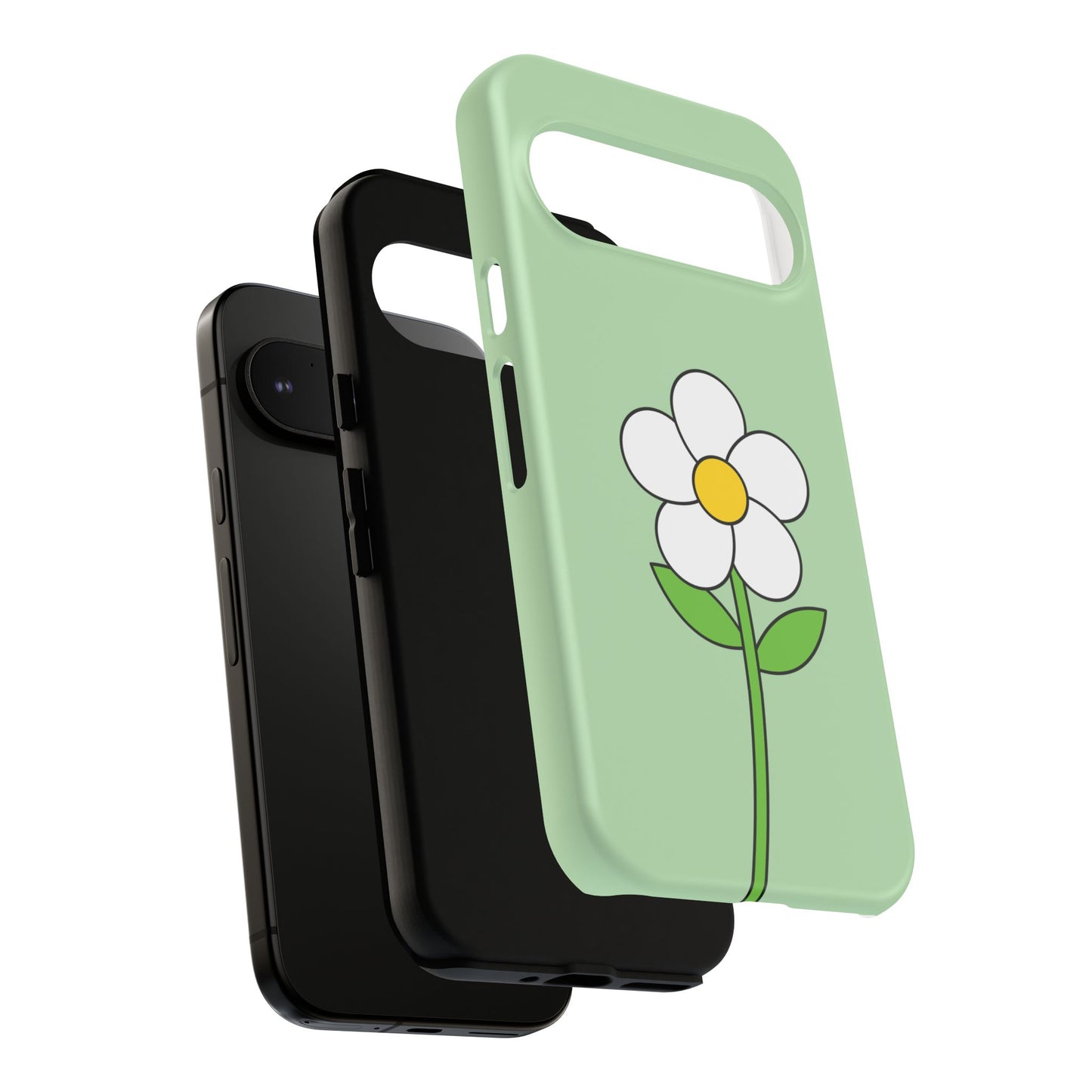 Floral Phone Case - Tough Cases for Nature Lovers, Cute Green Flower Design, iPhone Cover, Gift for Her, Spring Accessories
