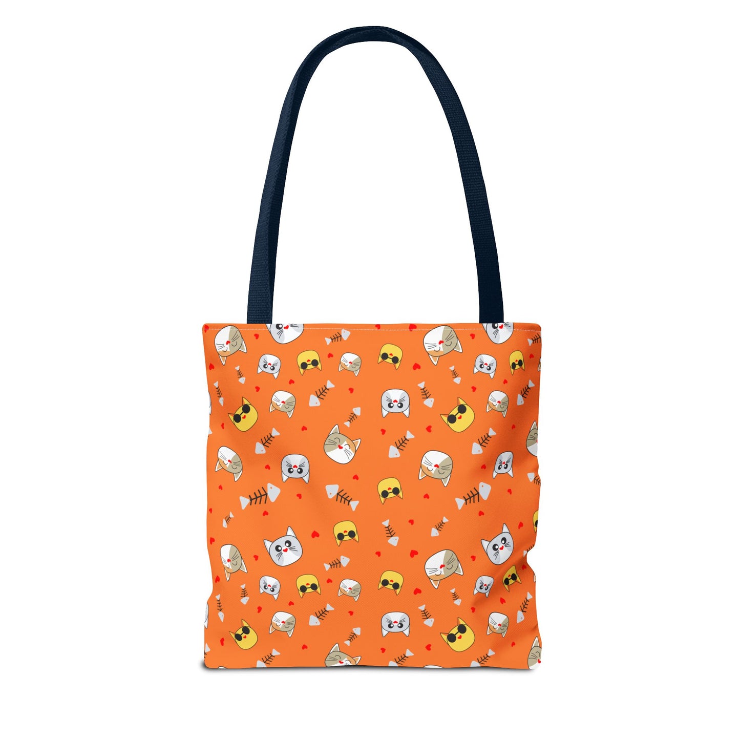 Cute Cat Pattern Tote Bag, Fun Shopping Bag, Gift for Cat Lovers, Halloween Decor, Reusable Everyday Tote