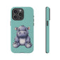 Cute Hippo Phone Case, Tough Phone Cover, Fun Animal Case, Gift for Kids, Cute Decor, Birthday Present