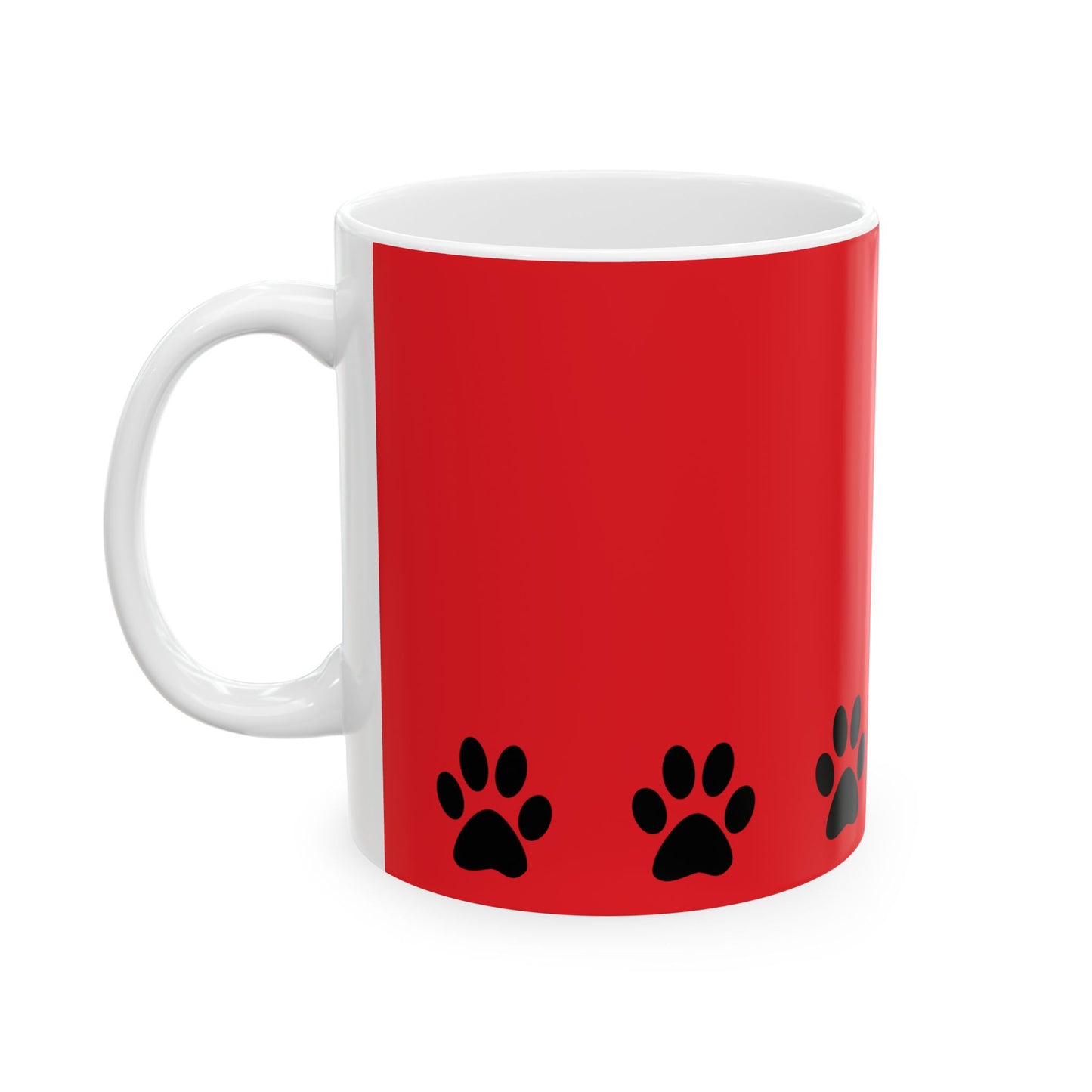 Paw Print Ceramic Mug - Ideal for Pet Lovers, Dog Owners, Animal Enthusiasts, Gift for Pet Birthdays, Cozy Coffee Moments, Kitchen Decor
