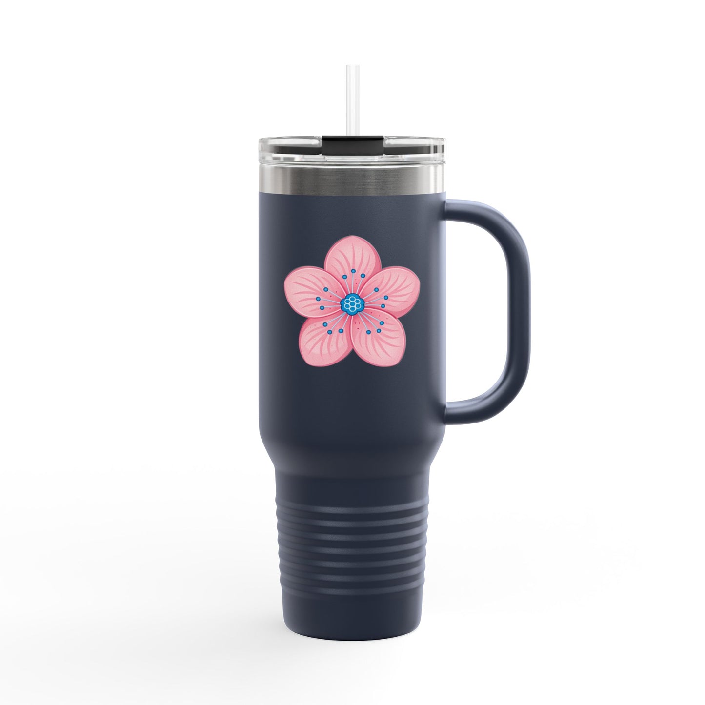 Charming Floral Insulated Travel Mug | 40oz Coffee Cup, Personalized Gift, Summer Hydration, Eco-Friendly Drinkware, Perfect for Road Trips