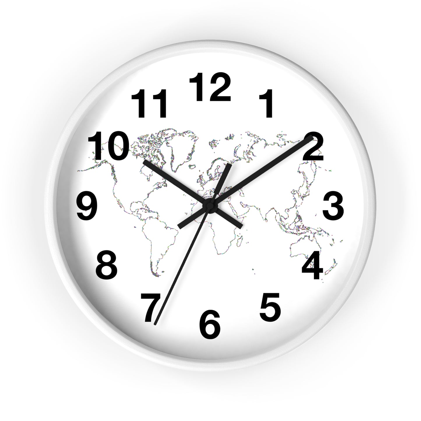 World Map Wall Clock, Unique Home Decor, Travel Enthusiast Gift, Modern Timepiece, Educational Wall Art