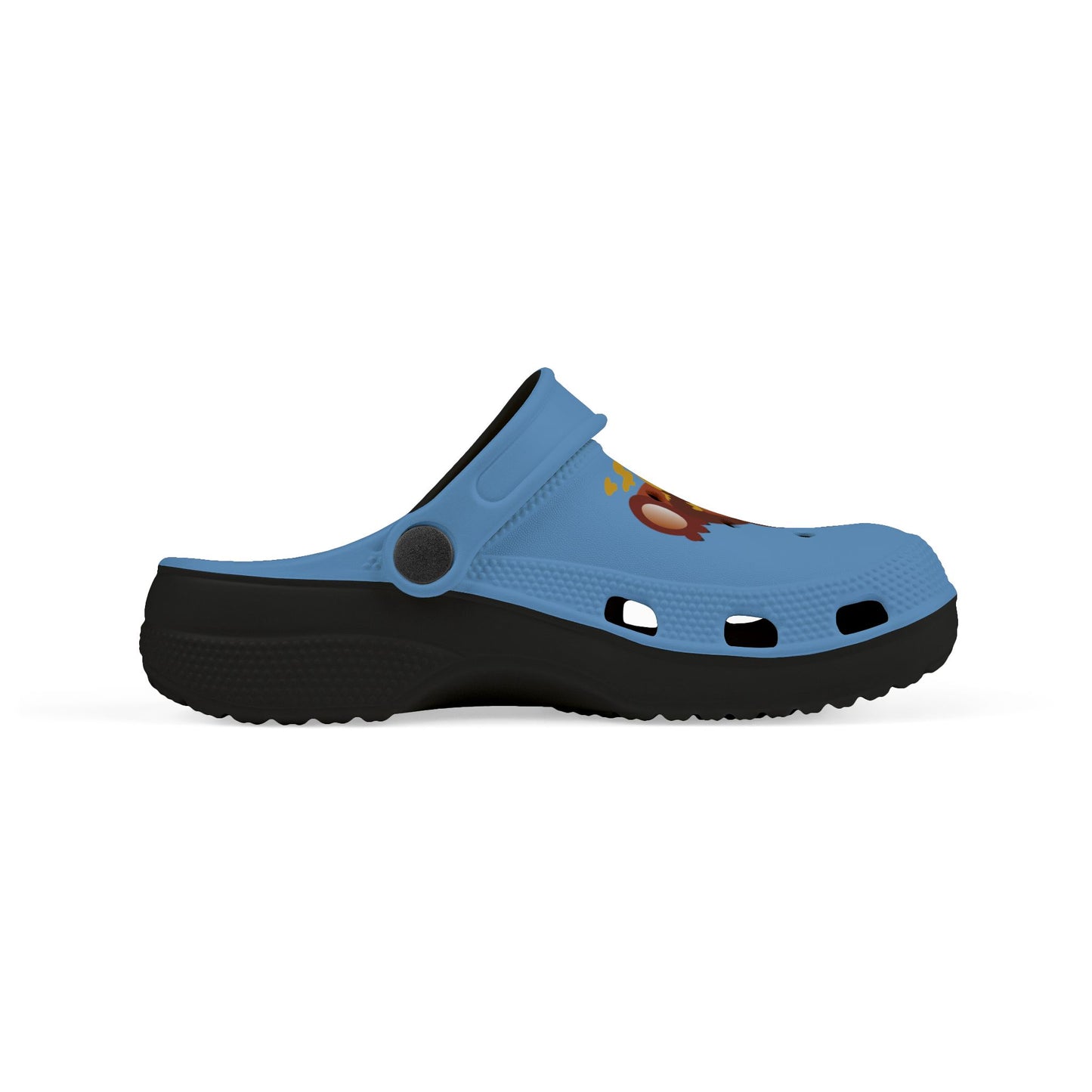 Kids Teddy Bear Honey Clogs — Blue EVA Foam Slip-On Shoes