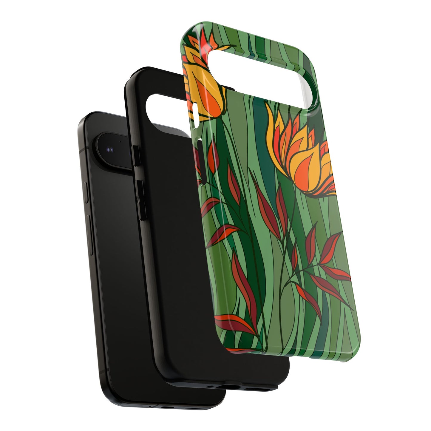 Vibrant Floral Phone Case, Nature-Inspired Tough Case, Eco-Friendly Cover, Unique Gift for Nature Lovers, Spring Decor