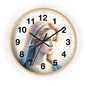 Serene Mary Wall Clock, Spiritual Decor, Gift for Mother's Day, Home Office Accent, Religious Artwork, Faith-Inspired Timepiece