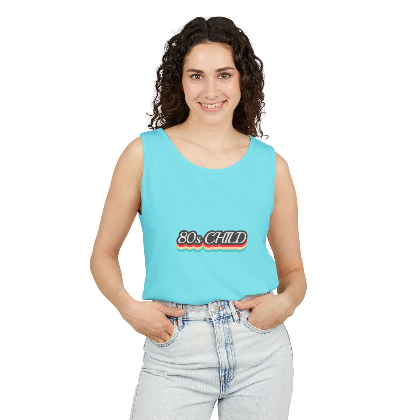 80s Child Unisex Tank Top | Retro Summer Wear, Vintage Style Shirt, Gift for 80s Lovers, Bohemian Fashion, Nostalgic Apparel
