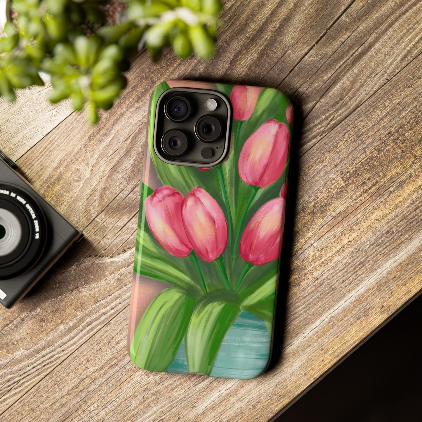 Floral Phone Case with Vibrant Tulips - Tough Cases for Garden Lovers, Spring Gifts, Nature Enthusiasts, Unique Gadget Accessories, [...]