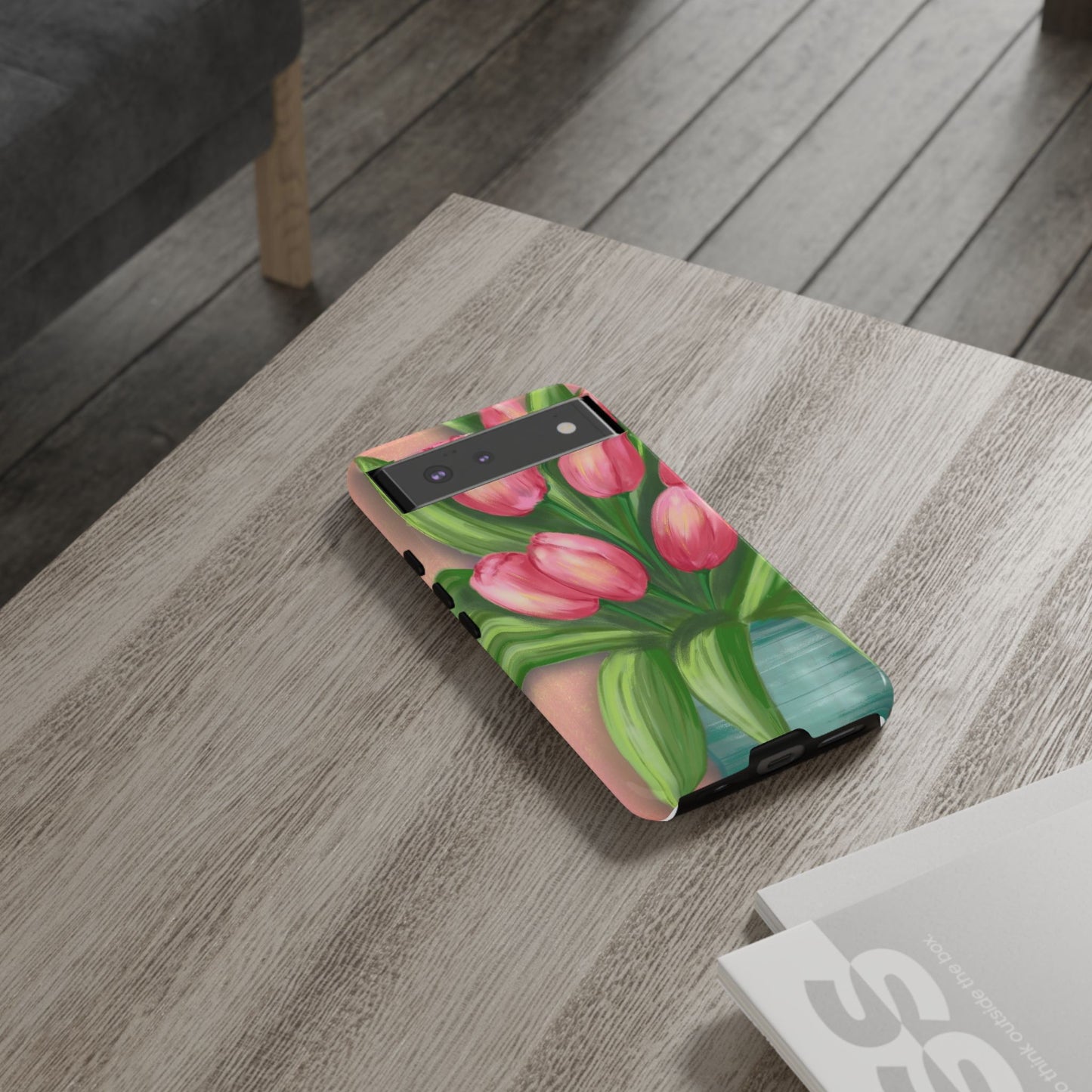 Floral Phone Case with Vibrant Tulips - Tough Cases for Garden Lovers, Spring Gifts, Nature Enthusiasts, Unique Gadget Accessories, [...]