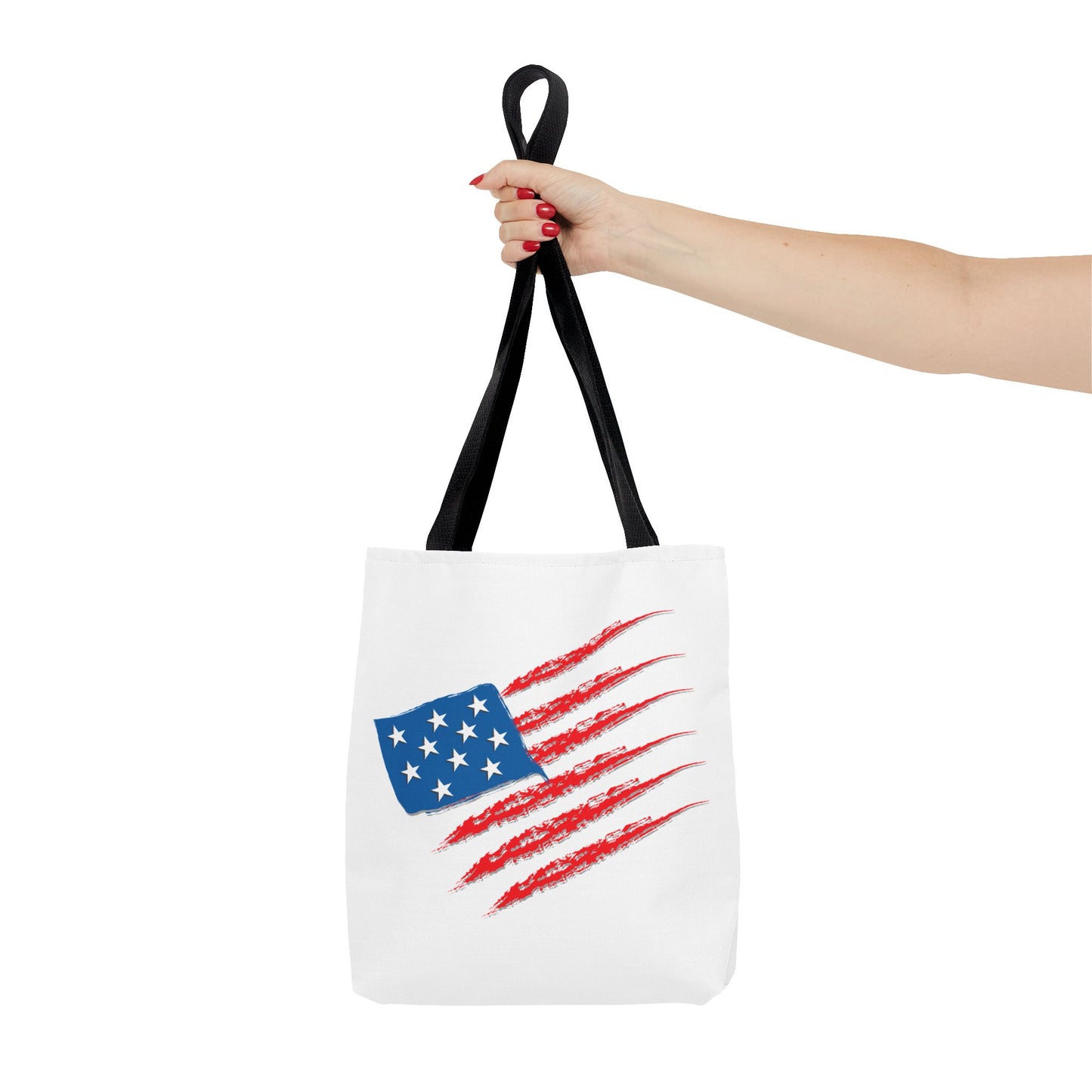 Patriotic Tote Bag | USA Pride | American Flag Design | Eco-Friendly Market Bag | Gift for Fourth of July, Veterans, Memorial Day