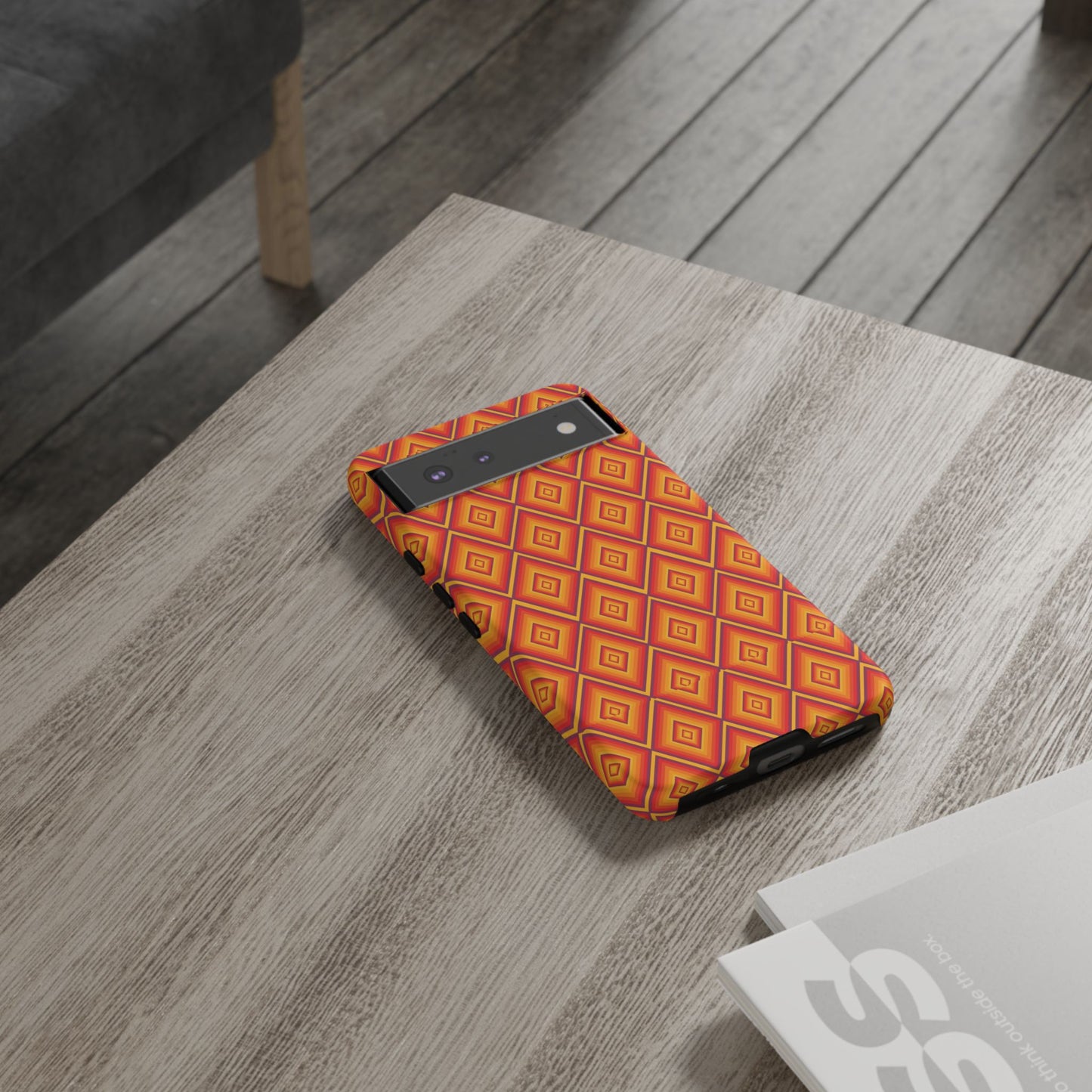 Geometric Phone Case, Tough Cases for Protection, Stylish Smartphone Cover, Vibrant Patterned Phone Accessory, Unique Gift Idea, [...]