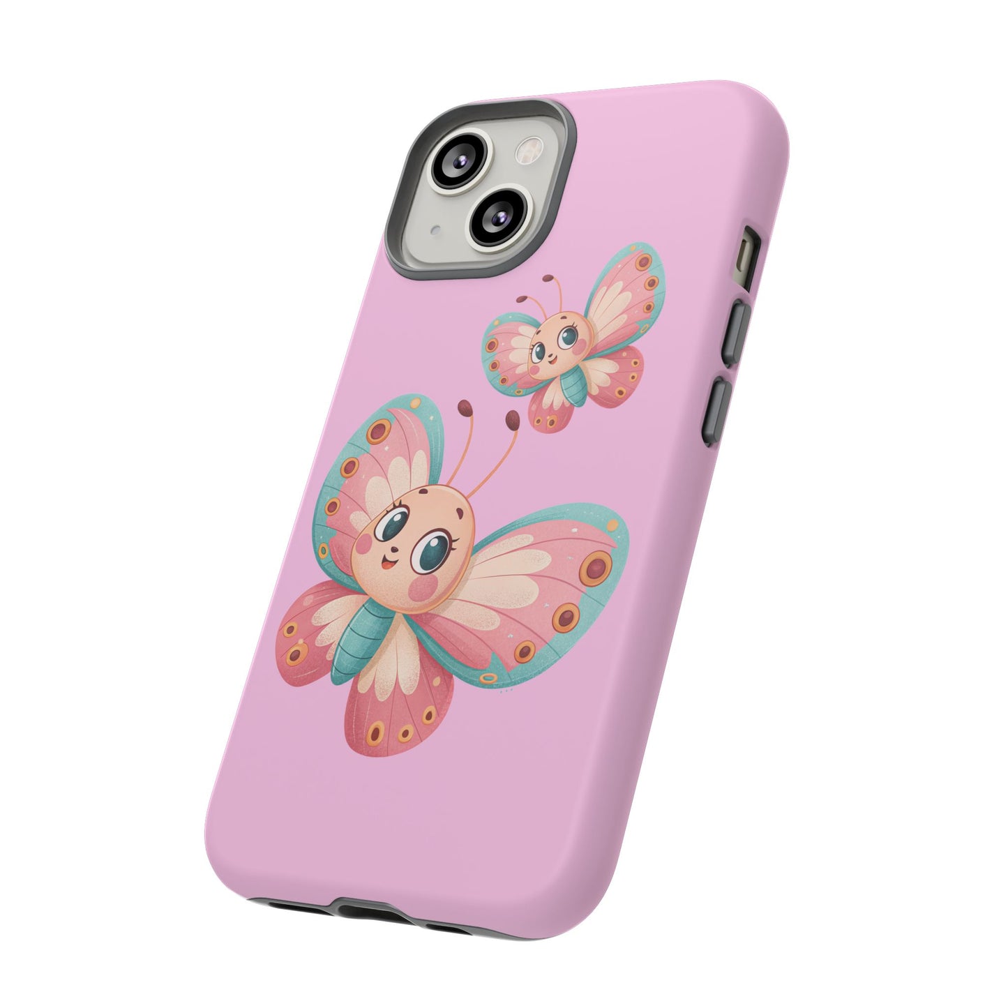 Cute Butterfly Phone Case, Tough Phone Cover, Girly Phone Accessory, Unique Gift for Her, Kids Phone Case, Floral Design Case