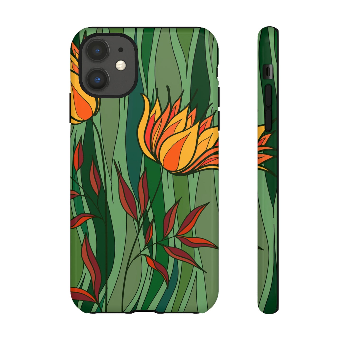 Vibrant Floral Phone Case, Nature-Inspired Tough Case, Eco-Friendly Cover, Unique Gift for Nature Lovers, Spring Decor