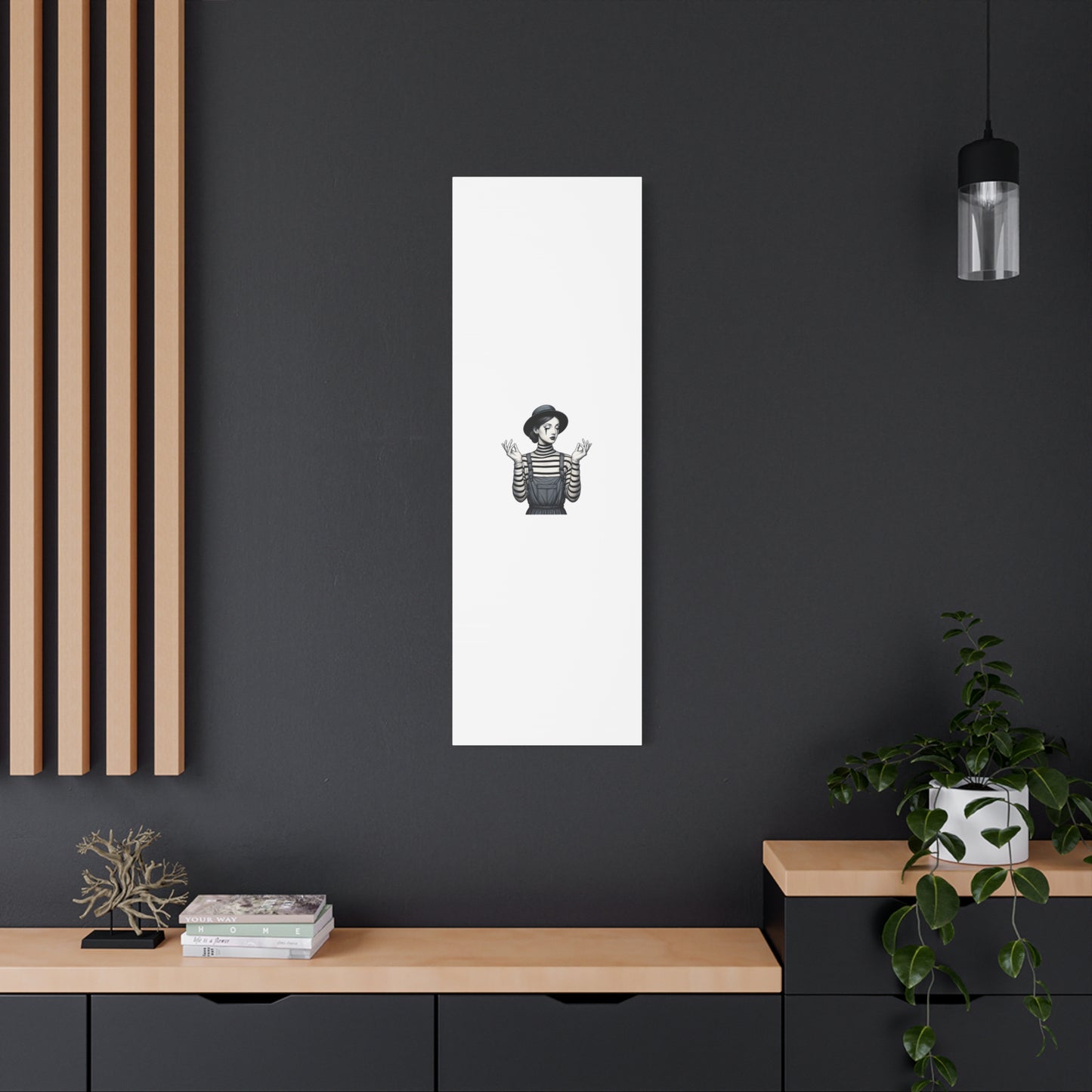 Meditative Striped Canvas Wall Art | Modern Boho Decor, Gift for Art Lovers, Minimalist Home Accent, Gallery Wall Art