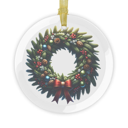 Glass Ornaments - Christmas Wreath
