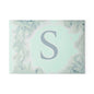 Personalized Floral Initial Glass Cutting Board, Kitchen Decor, Wedding Gift, Housewarming, Culinary Gift, Custom Kitchenware