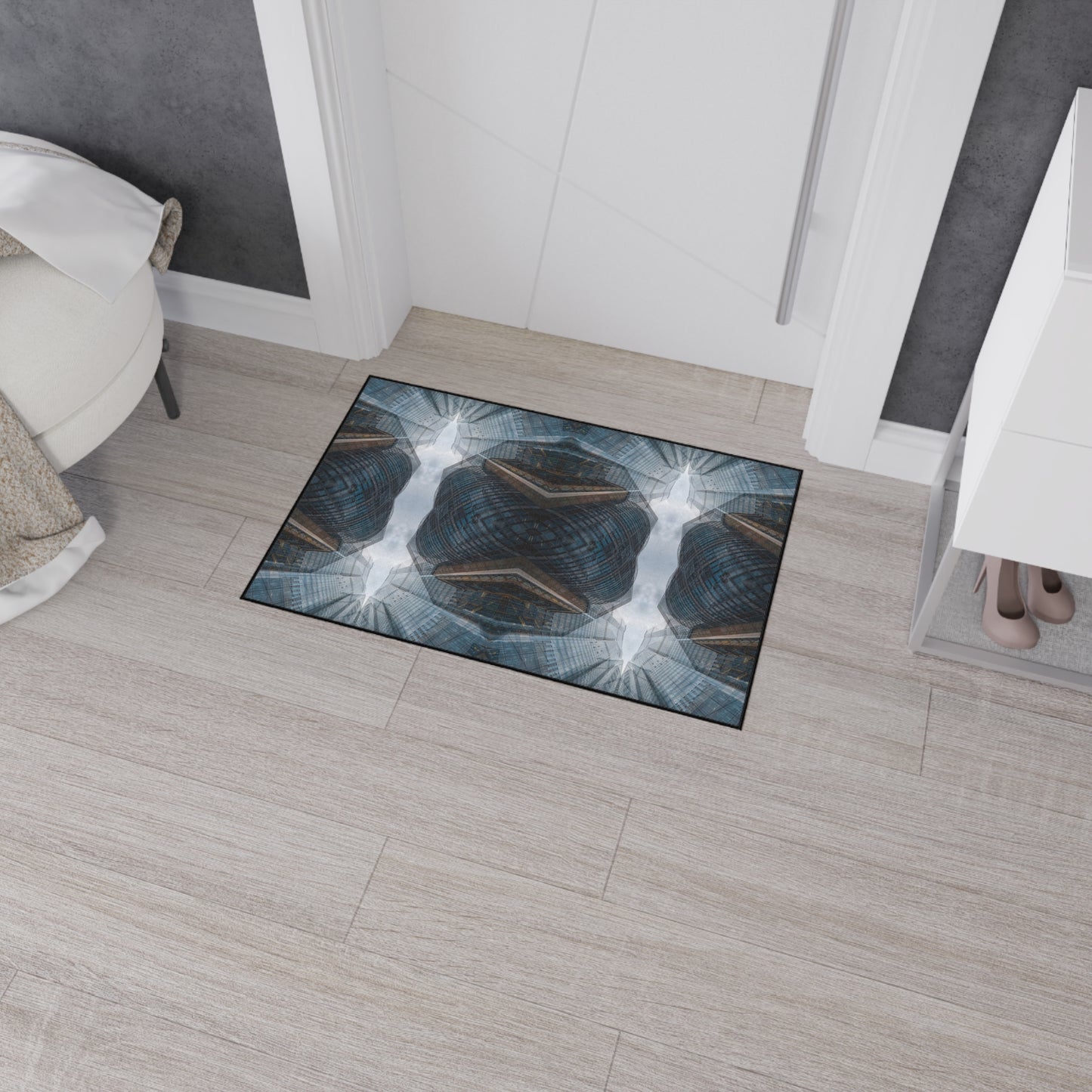 Industrial Urban Pattern Floor Mat — Heavy Duty Entry Rug